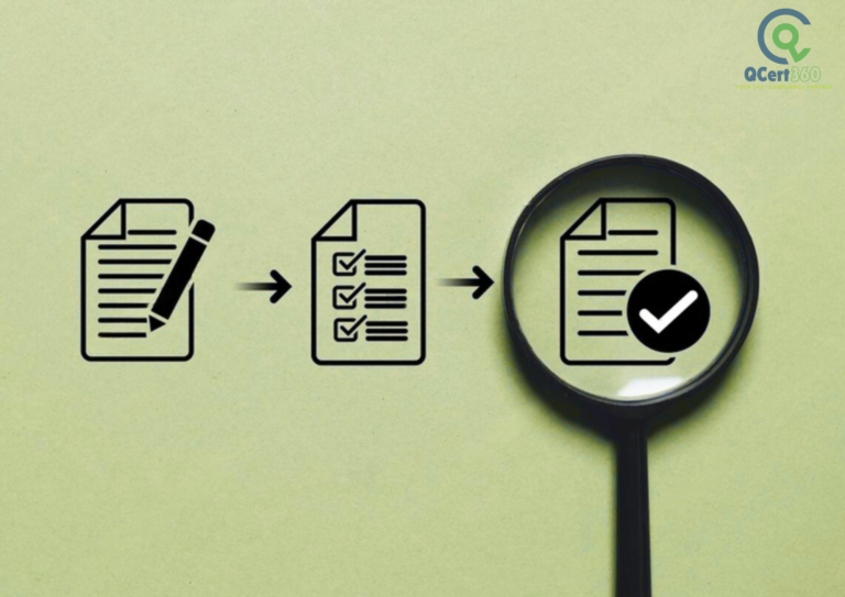 ISO certification documents and quality management paperwork ensuring compliance and audit readiness