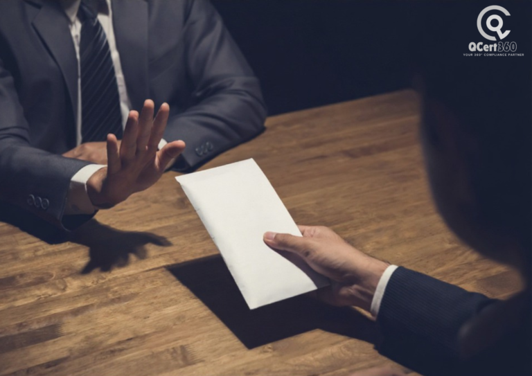 Corporate procurement team implementing ISO 37001 anti-bribery certification and compliance system