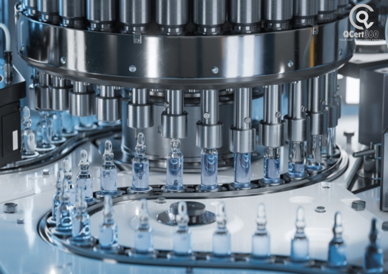 Medical laboratory technician reviewing test results following ISO 15189 standards for diagnostic accuracy