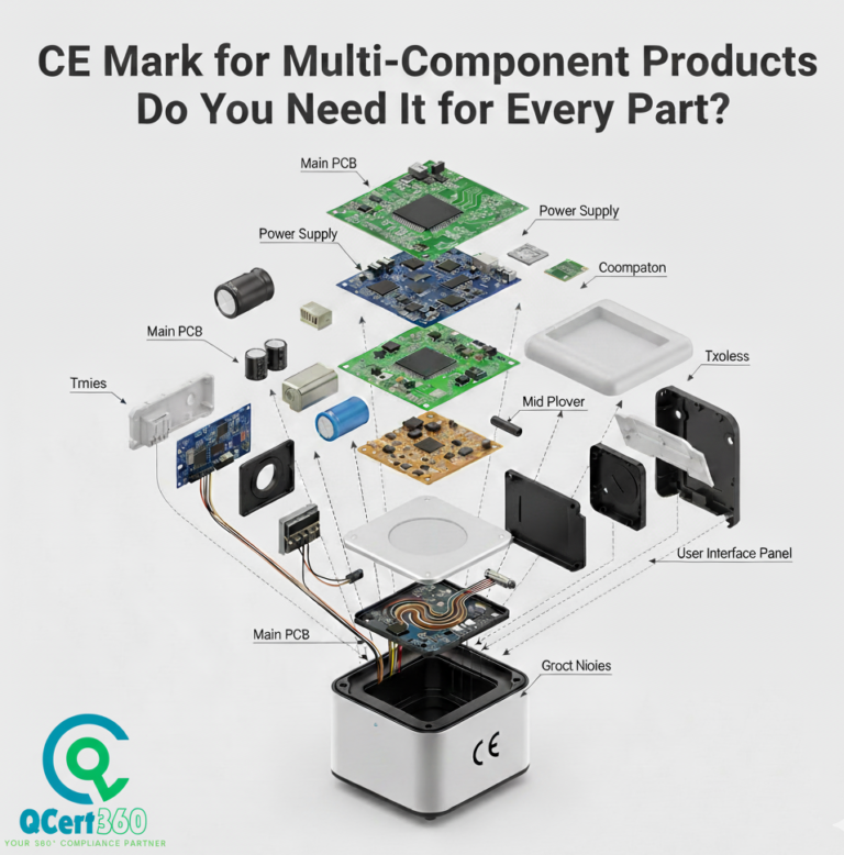 CE Mark compliance for multi-component products – guidance on whether each part needs separate certification.