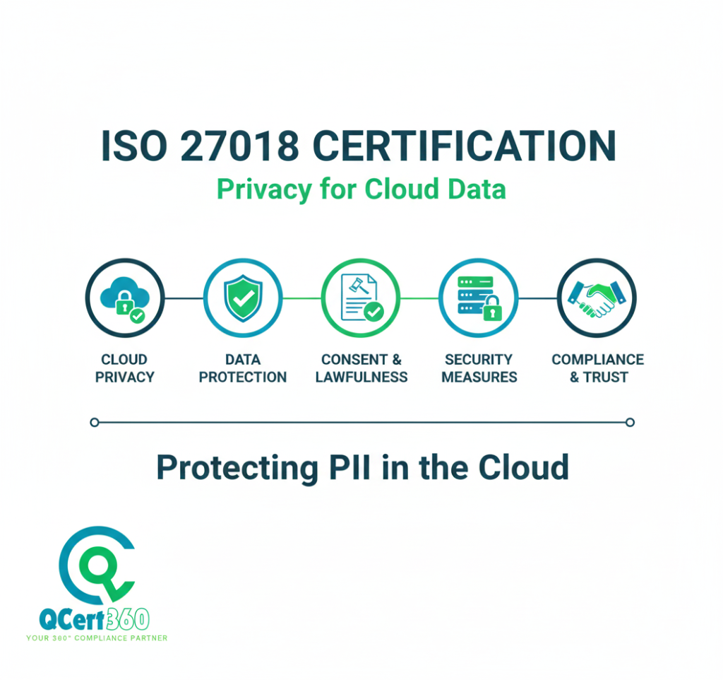 ISO 27018:2025 certification logo representing cloud data privacy and personal information protection
