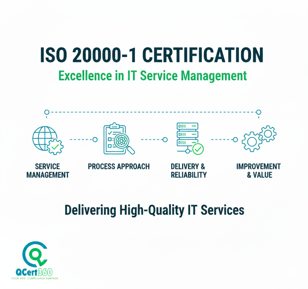 ISO 20000-1:2018 certification logo representing IT service management system compliance