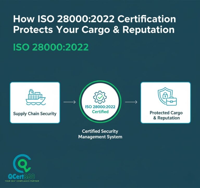 ISO 28000:2022 certification ensures cargo security and protects business reputation by strengthening global supply chain risk management.