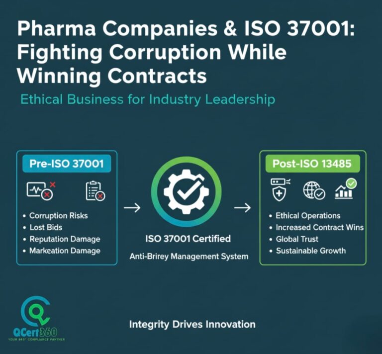 ISO 37001 certification helps pharma companies fight corruption, strengthen compliance, and build trust to win global contracts.