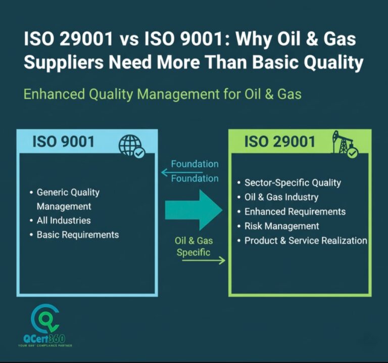 ISO 29001 vs ISO 9001 explained for oil and gas suppliers needing stronger quality assurance than basic management systems.