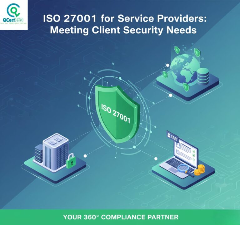 Service provider ensuring client data security and compliance with ISO 27001 standards.
