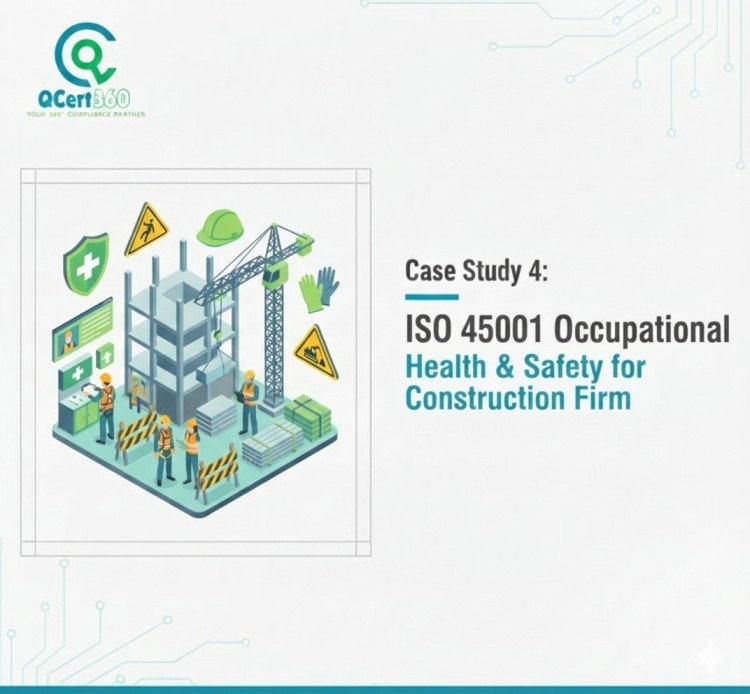 Construction firm implementing ISO 45001 to improve worker safety, reduce site risks, and meet compliance standards.