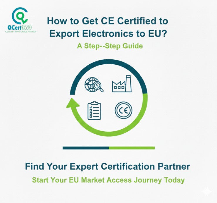 Electronics undergoing CE certification checks for compliance before export to the EU market.