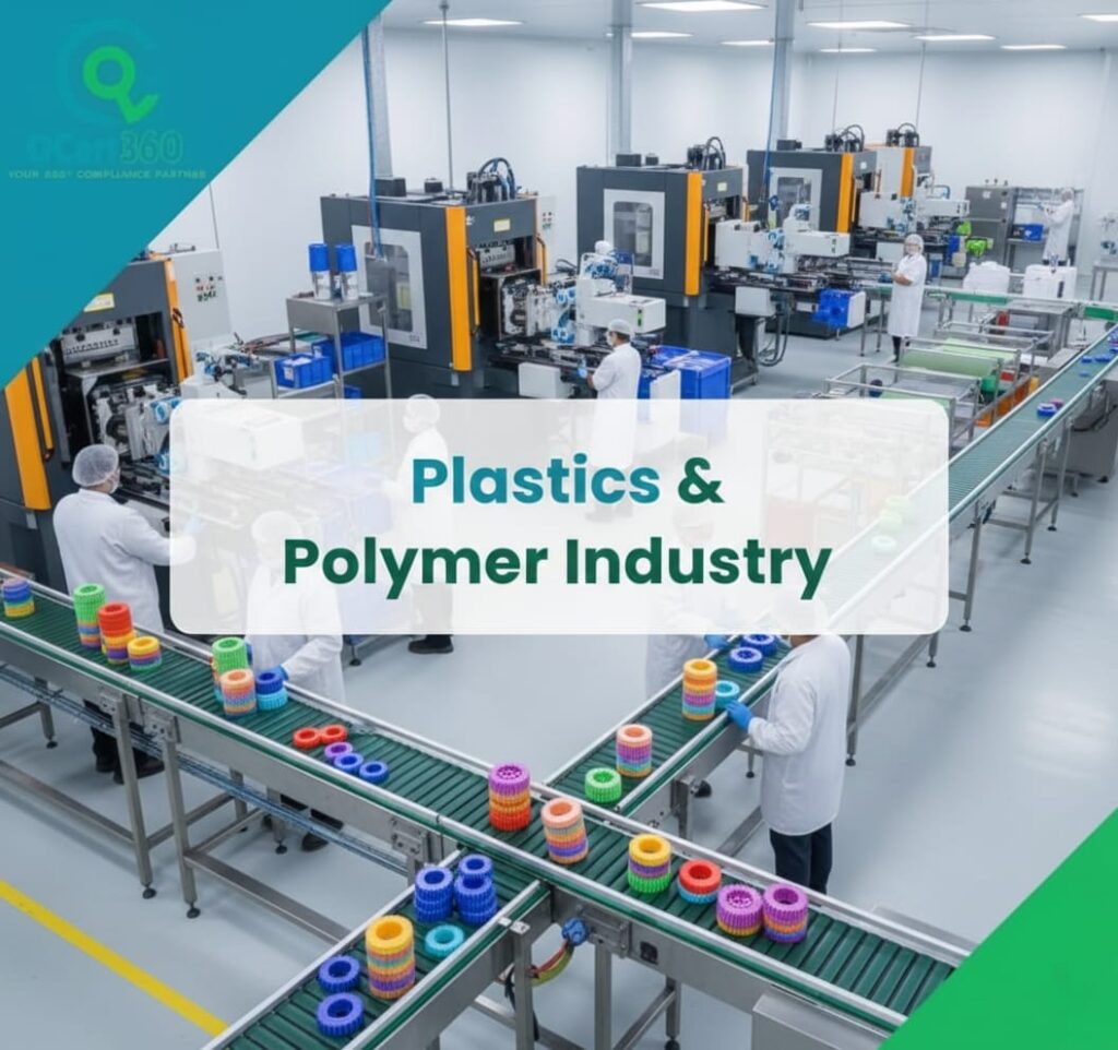 Plastics and polymer manufacturing operations meeting ISO standards, quality controls, and compliance with Qcert360 support.