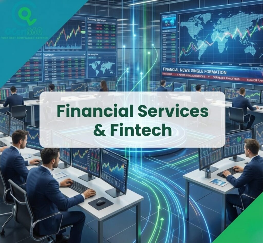 Financial services and fintech operations meeting ISO standards, data security controls, and compliance with Qcert360 support.