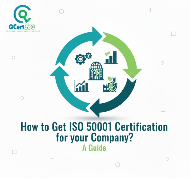 Company implementing ISO 50001 energy management system to improve energy efficiency and achieve certification.