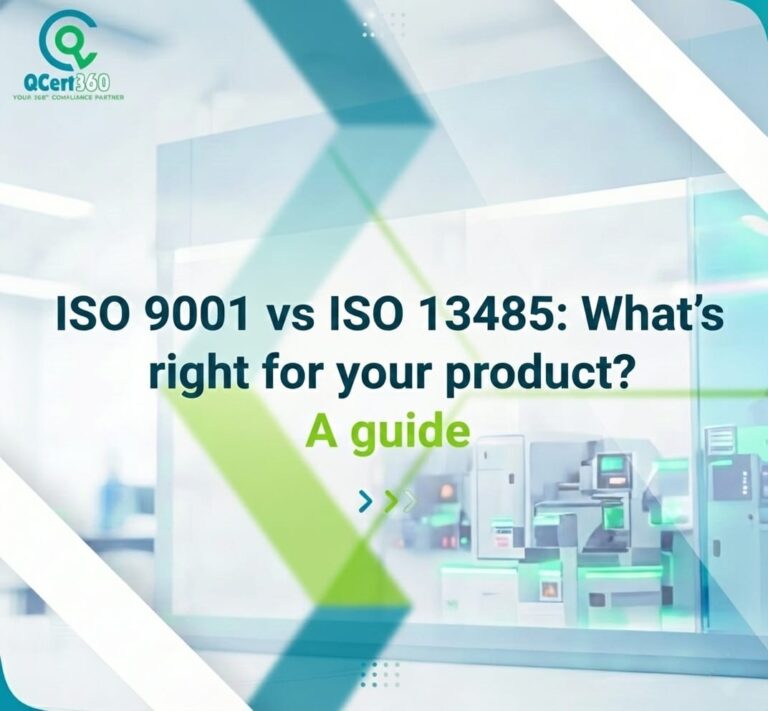 Comparison of ISO 9001 and ISO 13485 requirements to determine the right quality standard for products.