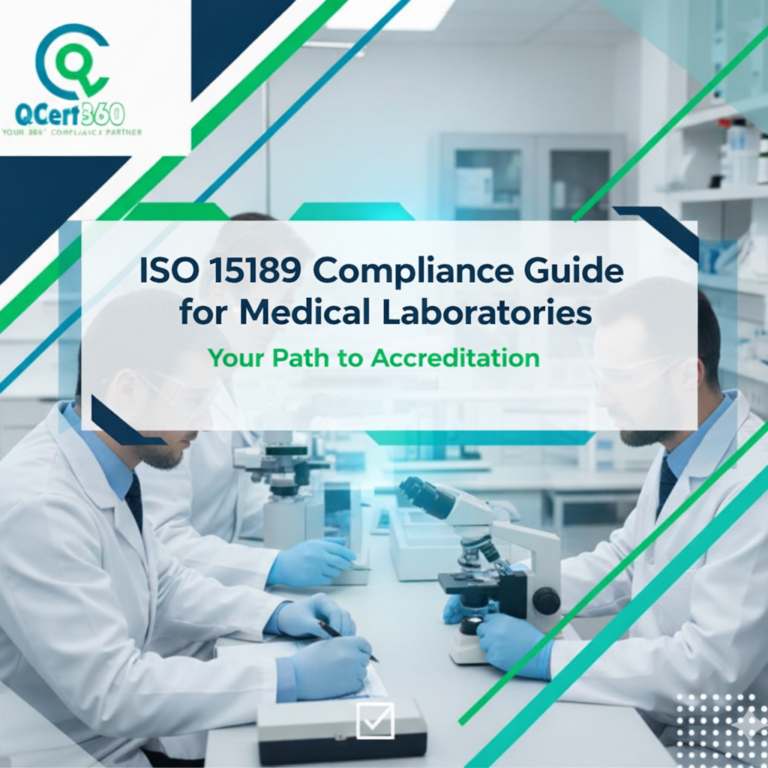 Medical laboratory implementing ISO 15189 compliance with quality controls, validation records, and audit-ready documentation.