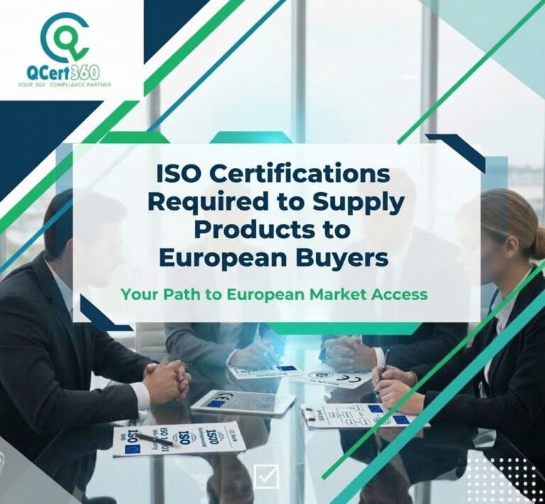 Supplier presenting ISO certification documents to European buyers during product sourcing evaluation.