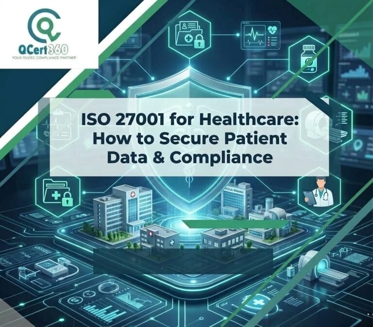 Healthcare organization implementing ISO 27001 to secure patient data and ensure compliance with data protection requirements.