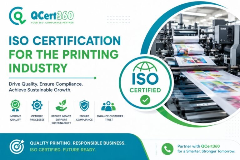 ISO certification for the printing industry to improve quality, processes, sustainability, compliance, and customer trust